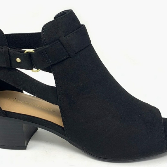 **NWOT**Women's Fashion Cutout Side Strap Heeled Ankle Sandal Booties - Picture 5 of 5